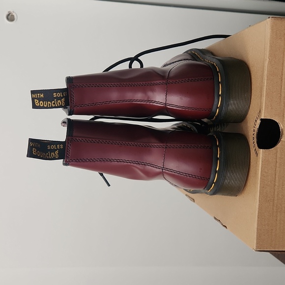 Cherry Red 1460 Vegan Leather Boot - Picture 3 of 4